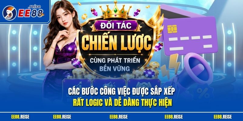 Các bước công việc được sắp xếp rất logic và dễ dàng thực hiện